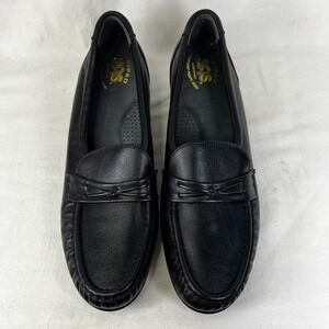 Size 8.5 SAS Black Wedge Loafers